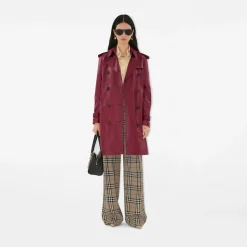 Mid-length Leather Kensington Trench Coat