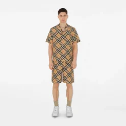 Oversized Check Silk Shirt