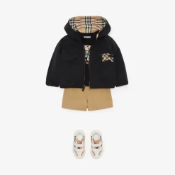 Reversible Check Hooded Jacket