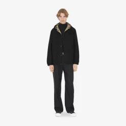 Reversible Check Nylon Hooded Jacket