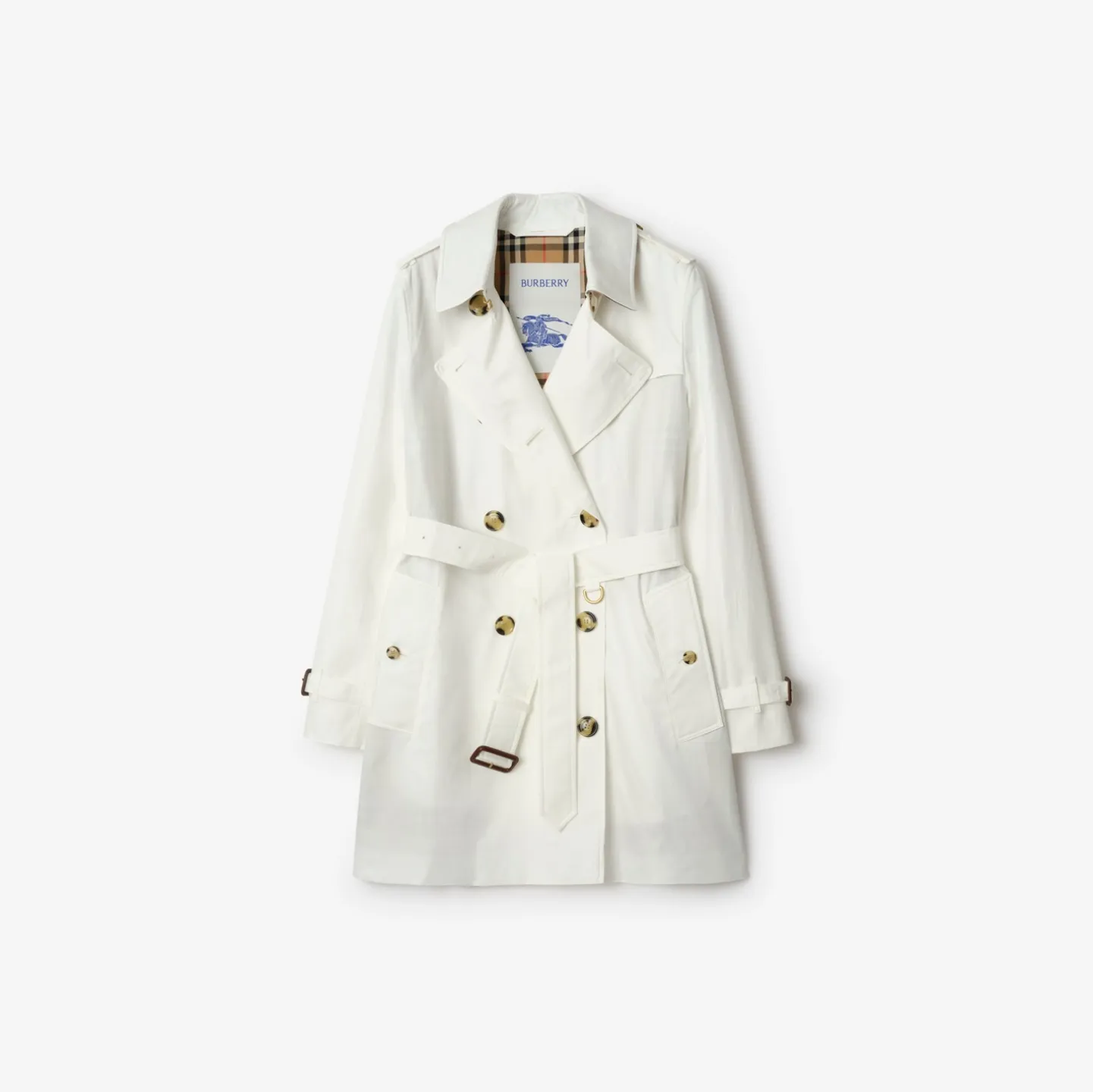 Short Tropical Gabardine Kensington Trench Coat