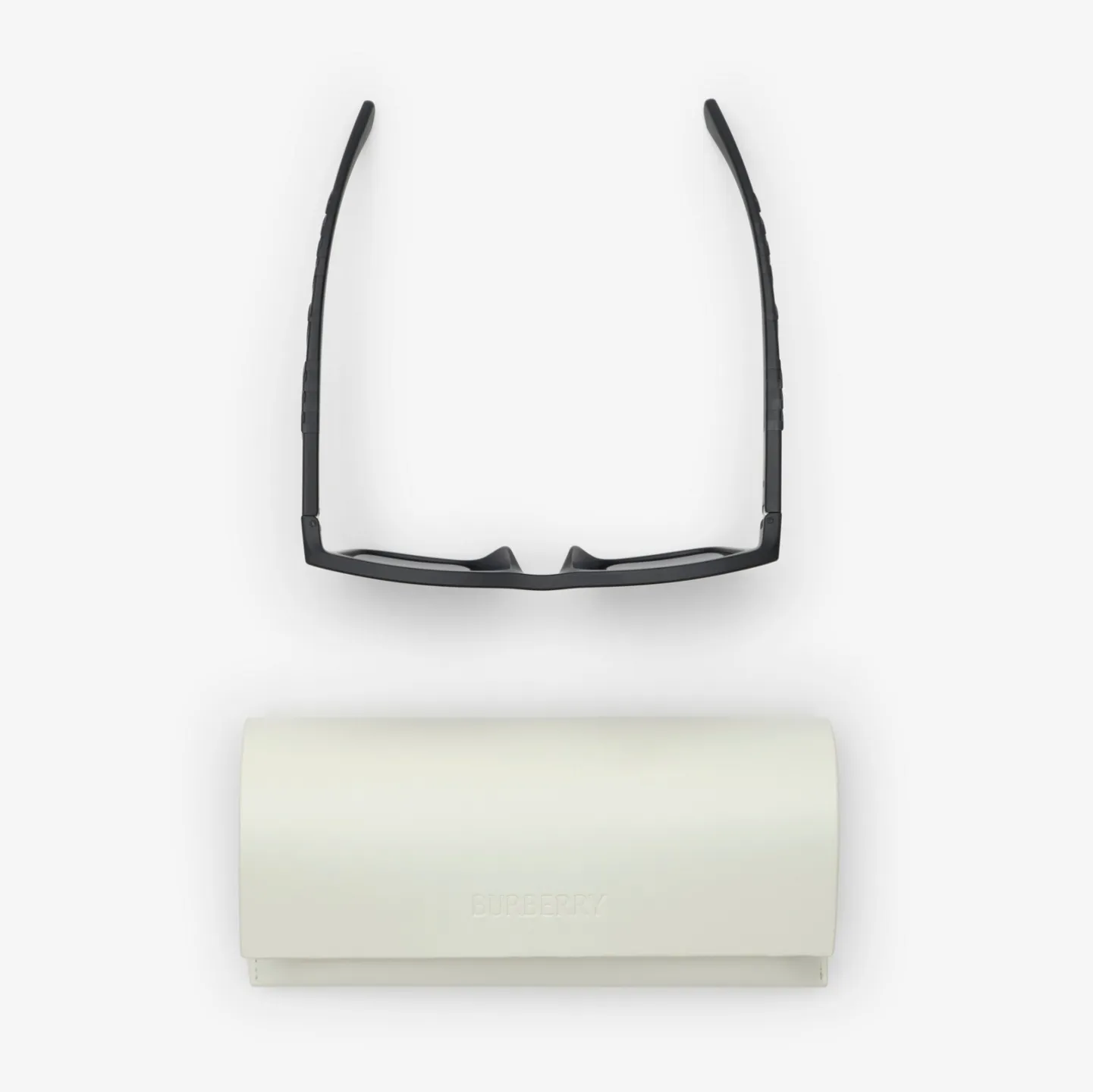 Textured Check Square Sunglasses