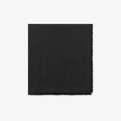 Wide Check Wool Silk Scarf